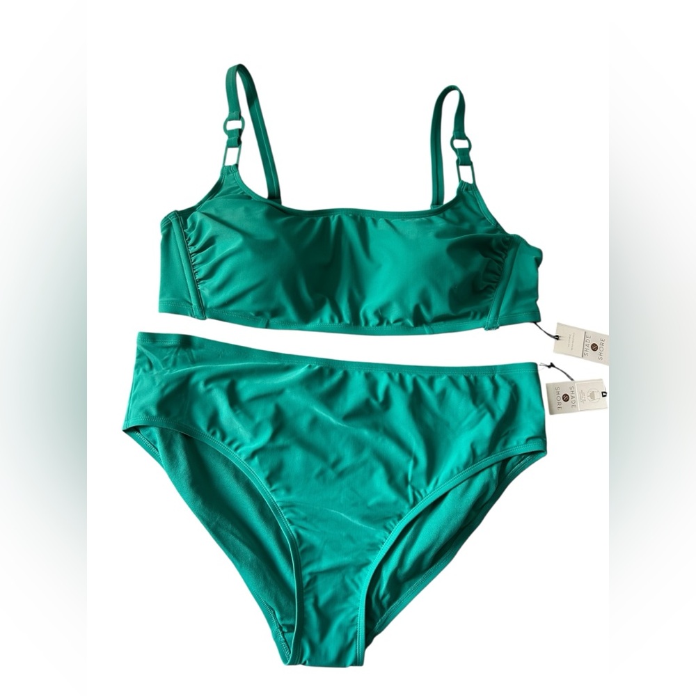 NWT Shade & Shore Ring Detail Underwire Bikini Top and Bottom Size 17-18 - Picture 4 of 10